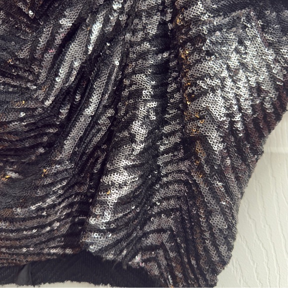 BNWT IRO Shimmering Black/SilverMini Saria Skirt size 40 - Picture 10 of 11